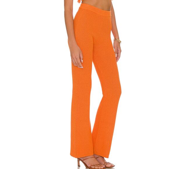 Lovers and Friends Devitta Knit Pant in Tangerine NWOT SIze Small - Picture 2 of 3